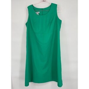 Roamans Womens Green‎ Sleeveless Career Work Office Dress Plus Size 16W VTG